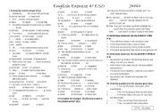 English Worksheet: End of year test for 4 ESO (b)