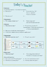 English Worksheet: Todays Teacher