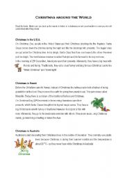 English Worksheet: Christmas around the world