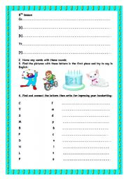 English worksheet: 5th-8th lessons. PART2.