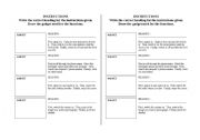 English worksheet: Instructions and headings