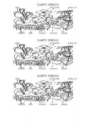 English worksheet: HAPPY SPRING CARD