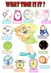 English Worksheet: What time isit ?