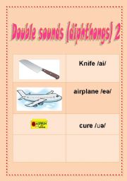 English Worksheet: Double sounds diphthongs 2