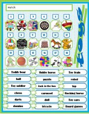 English Worksheet: toys