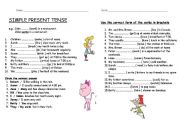 English Worksheet: Simple present tense