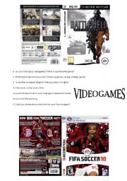 English Worksheet: Do you like videogames?