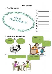 English worksheet: Fun fun, fun