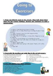 English Worksheet: going to 