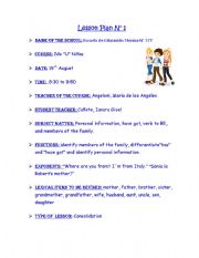 English Worksheet: Family members, personal questions