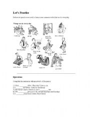 English Worksheet: frequency adverbs