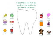 Dental health activity - with B&W page and answer sheet