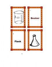 English worksheet: Lab Equipment Memory Game