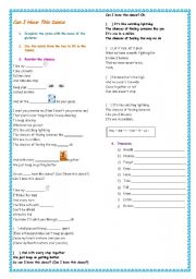 English Worksheet: Can I have this dance?