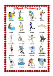 English Worksheet: Sport Pictionary