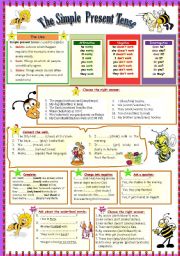 English Worksheet: Simple Present Tense