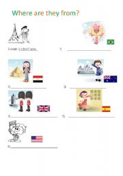 English Worksheet: Countries