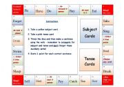 English Worksheet: Irregular Verbs Boardgame