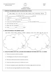 English Worksheet: phonics short and long vowels