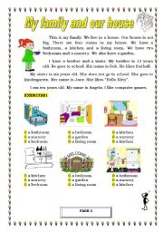 English Worksheet: 3 pages grade 1 to 3 Reading, Discussing, Tracing, etc.