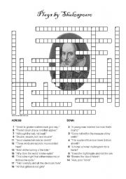 Plays by Shakespeare - Crossword Puzzle