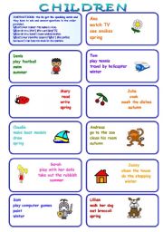English Worksheet: SPEAKING CARDS