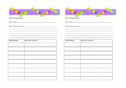 English Worksheet: Learning diary