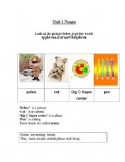 English Worksheet: Nouns