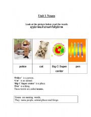 English worksheet: Nouns