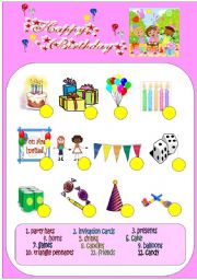 English Worksheet: Happy Birthday!