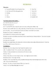 English Worksheet: Peter Plan