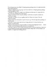 English Worksheet: Painting exhibition