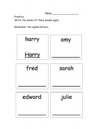 English worksheet: Names of people