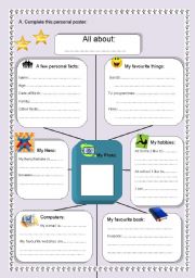 English Worksheet: Personal Poster