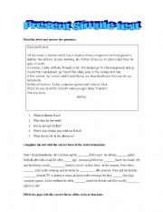 English Worksheet: Present Simple Test