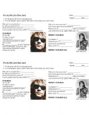 English Worksheet: Its my life by Bon Jovi