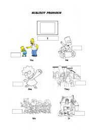 English Worksheet: SUBJECT PRONOUS