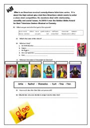 English Worksheet: Glee - activity