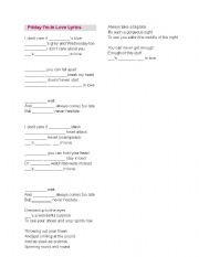 English Worksheet: Days of the week - song