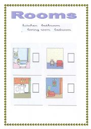 English worksheet: Rooms