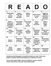English Worksheet: READO