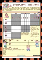 English Worksheet: Logic game (14th) - This is me *** with key *** for elementary level *** created with WORD 2003