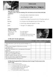 English Worksheet: A CHRISTMAS CAROL