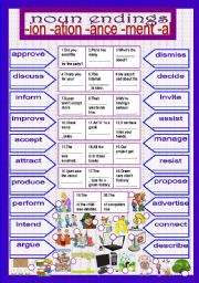 English Worksheet: noun endings