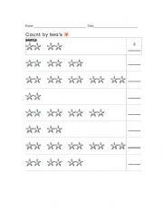 English Worksheet: skip counting
