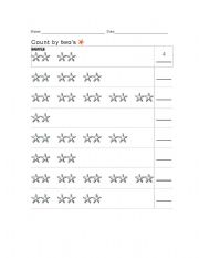 English worksheet: skip counting