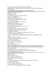 English Worksheet: A school play