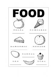 FOOD WORKSHEET! 