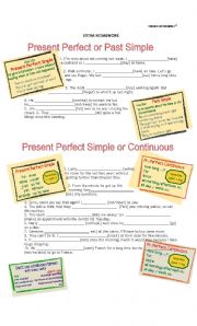 English Worksheet: Present Perfect and Present Perfect Continuous