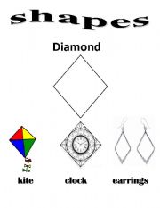 English worksheet: Diamond shape